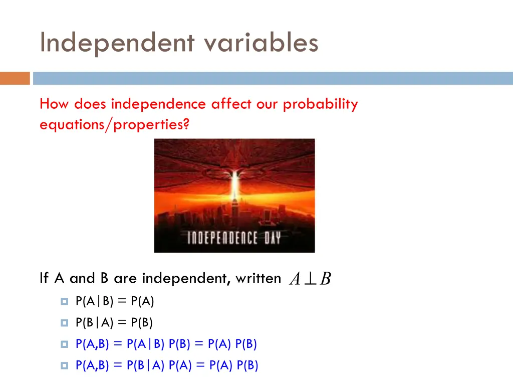 independent variables 1