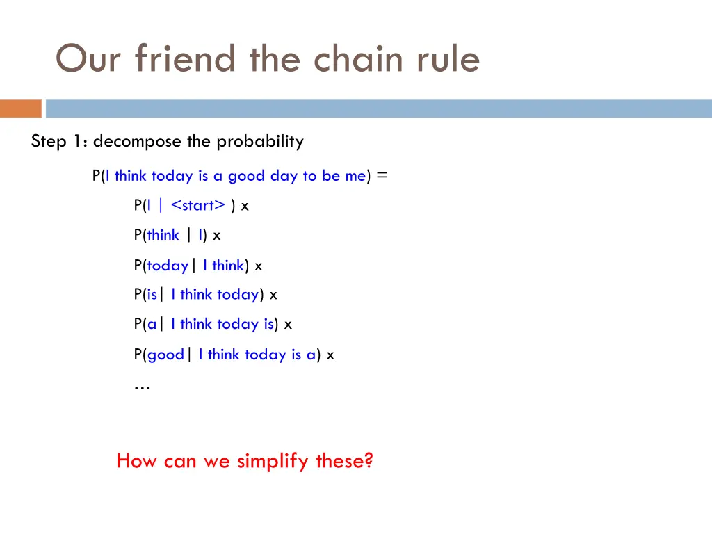 our friend the chain rule