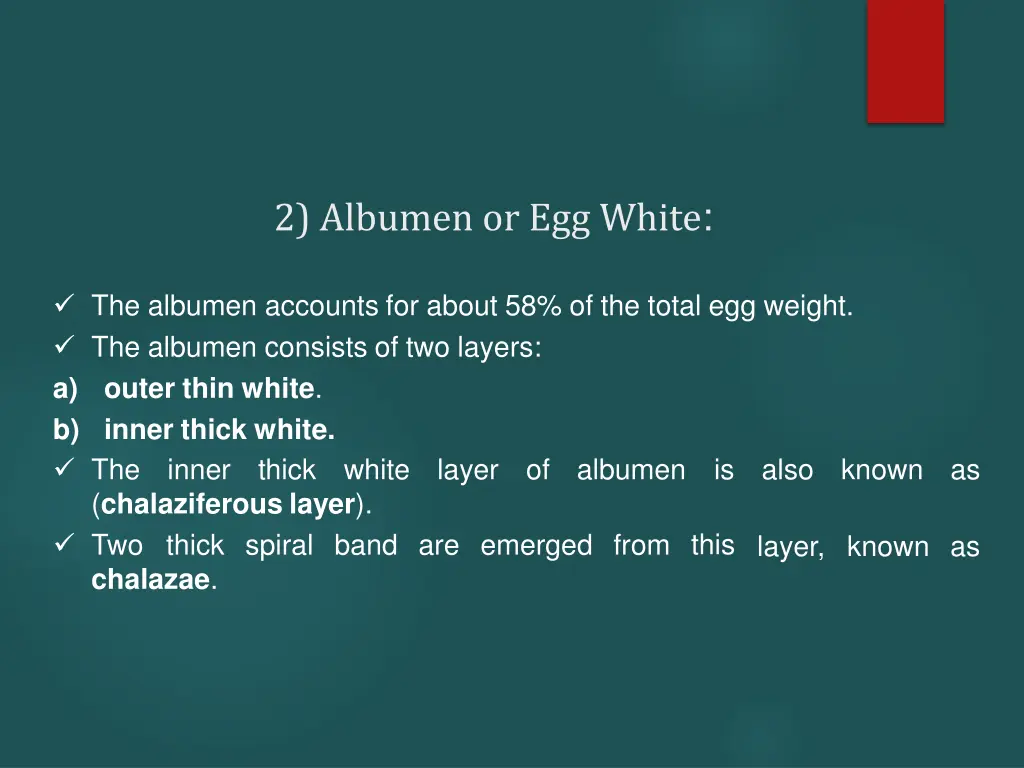 2 albumen or egg white