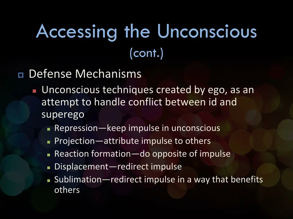 accessing the unconscious cont 1