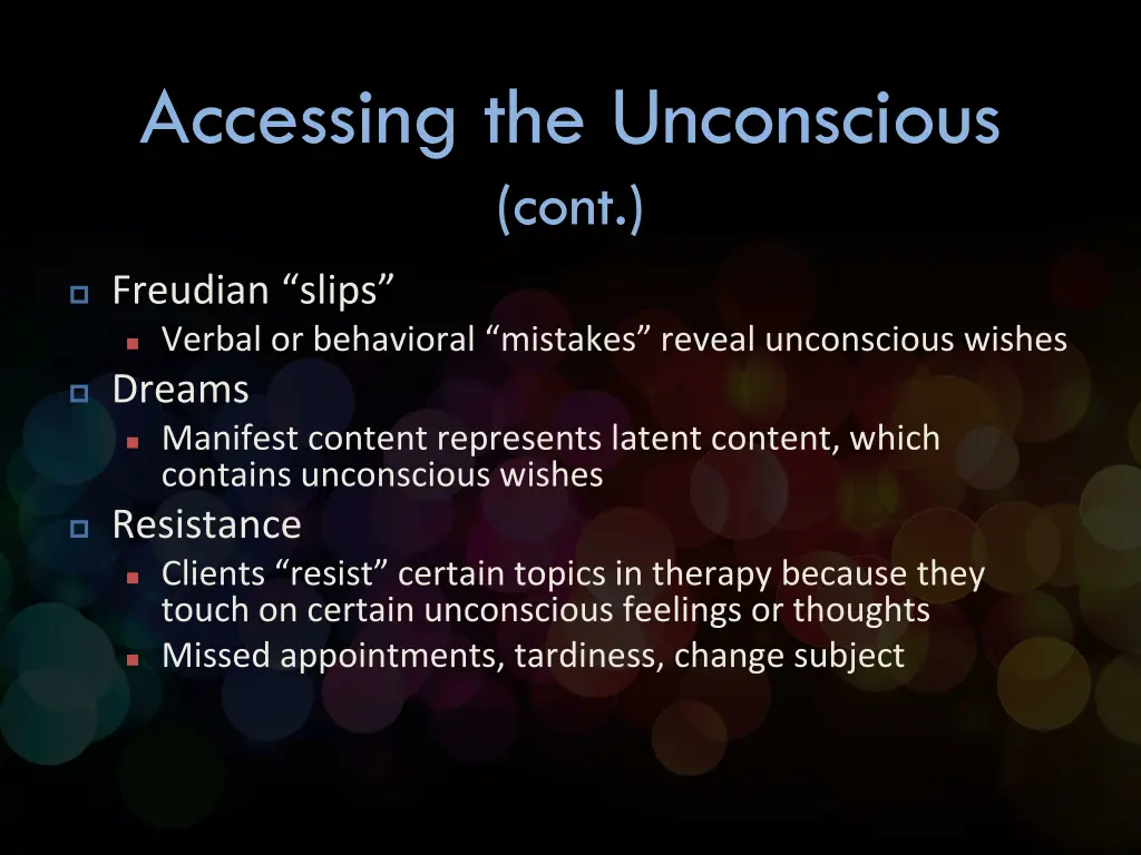 accessing the unconscious cont