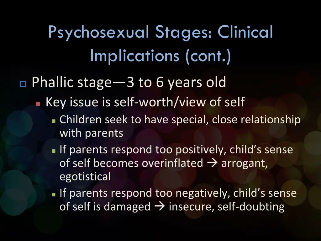 psychosexual stages clinical implications cont 1