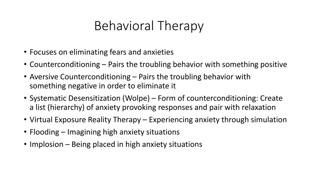 behavioral therapy