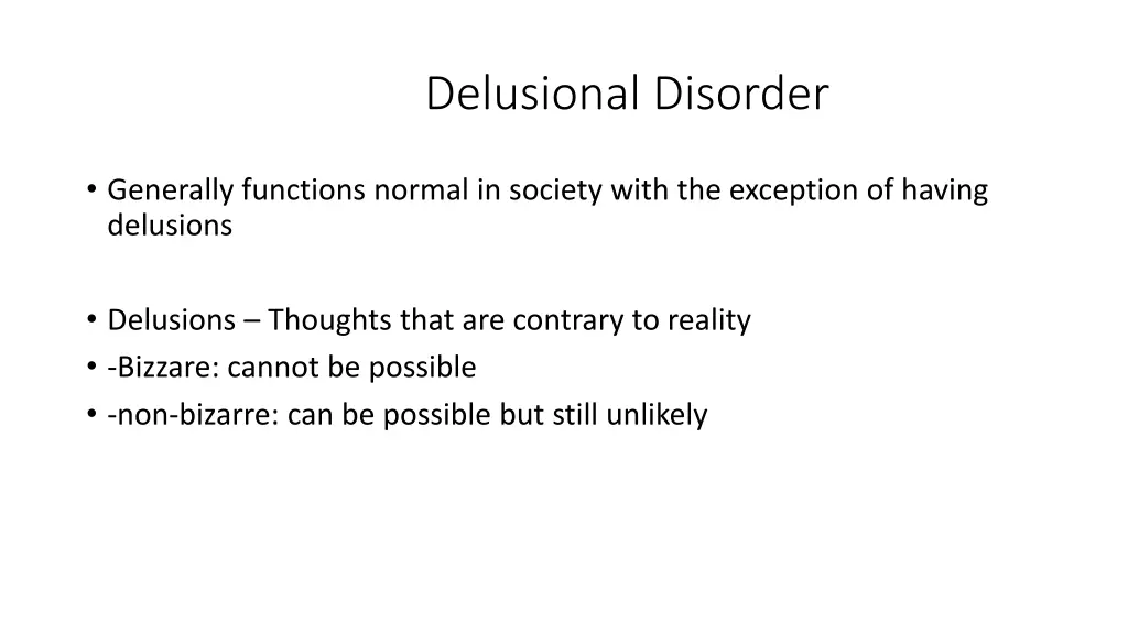 delusional disorder