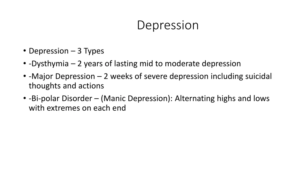 depression