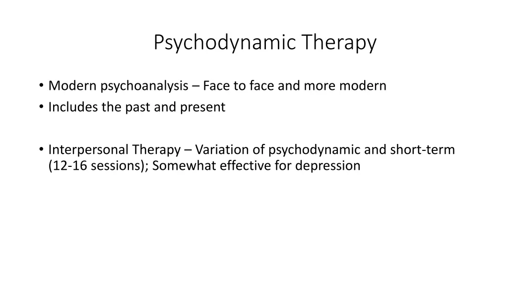 psychodynamic therapy