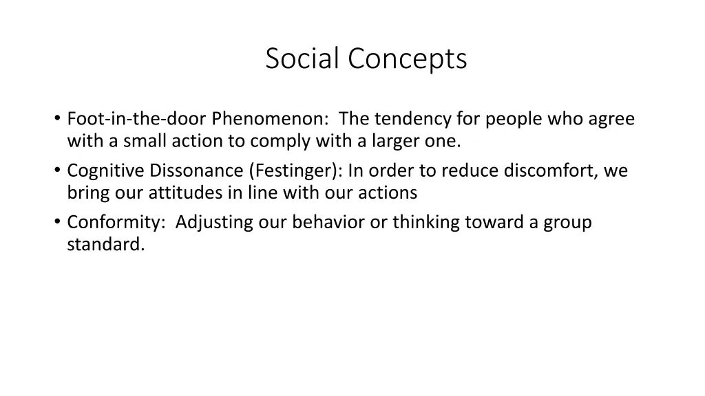 social concepts