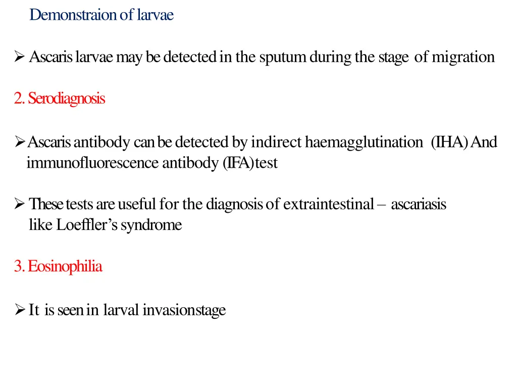 demonstraion oflarvae