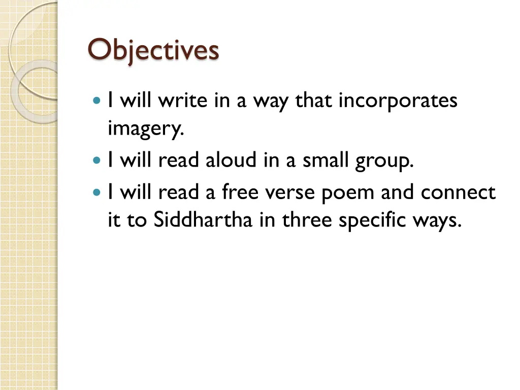 objectives