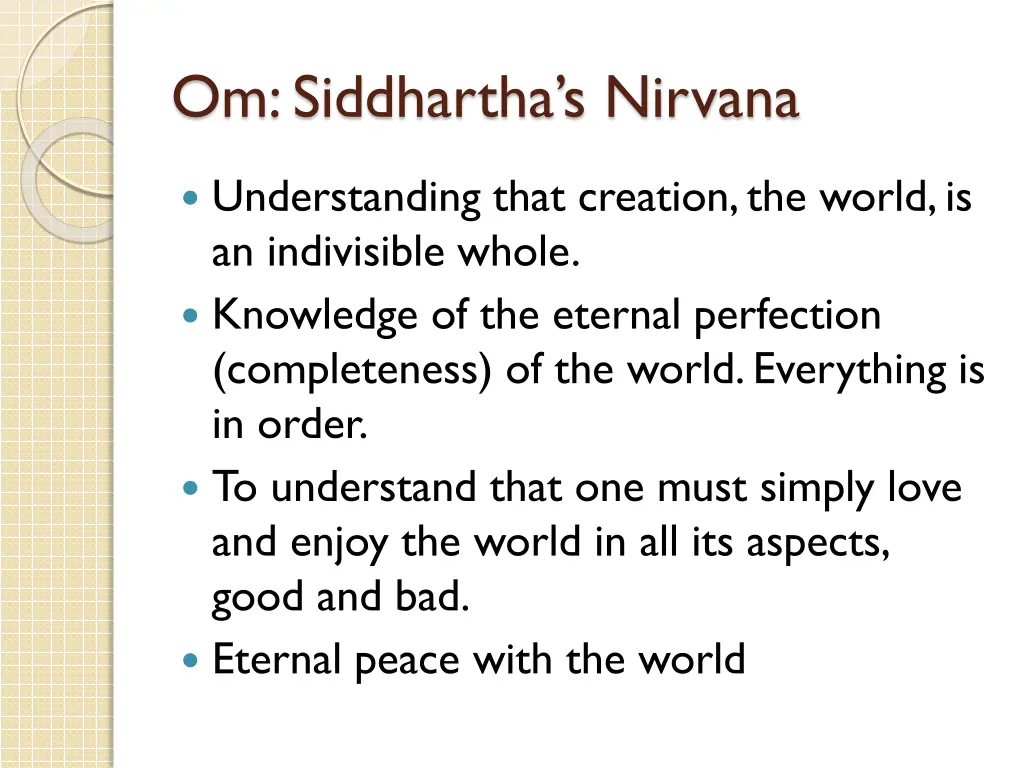 om siddhartha s nirvana