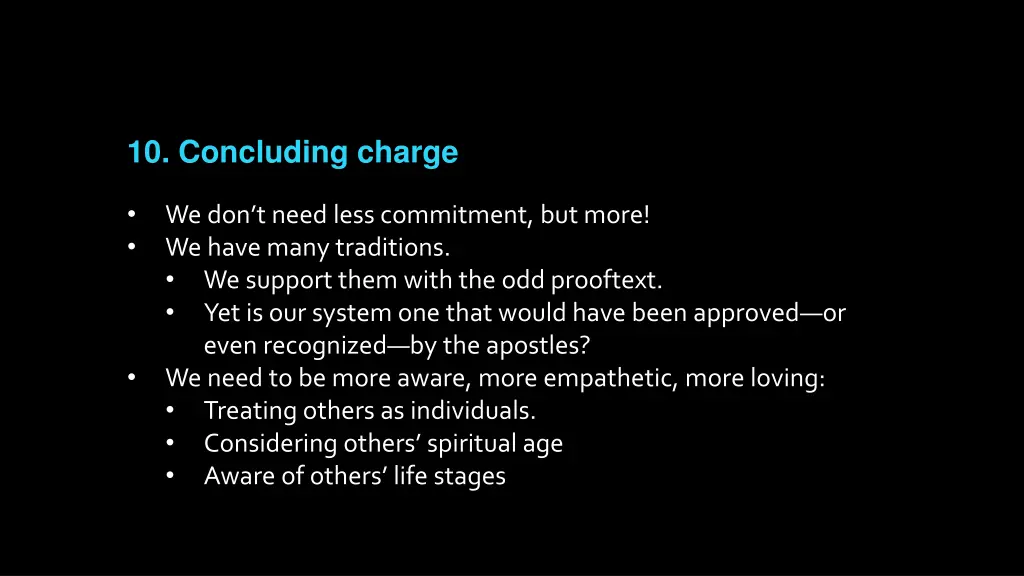 10 concluding charge