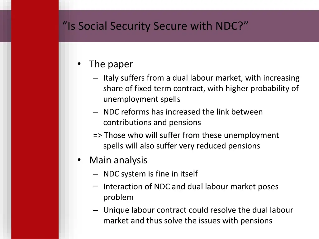 is social security secure with ndc