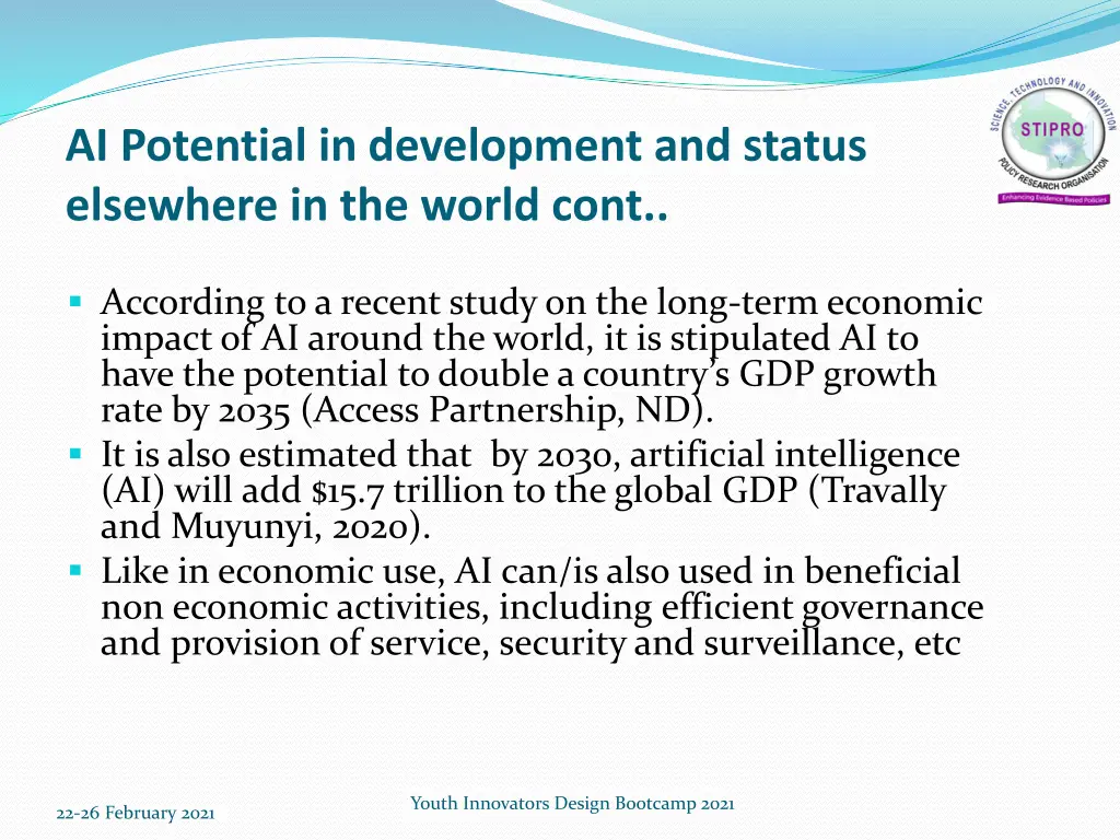 ai potential in development and status elsewhere 1