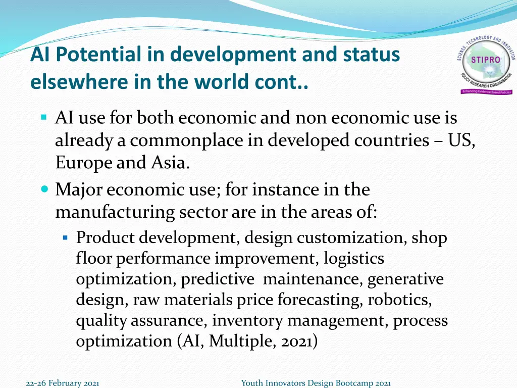 ai potential in development and status elsewhere 2