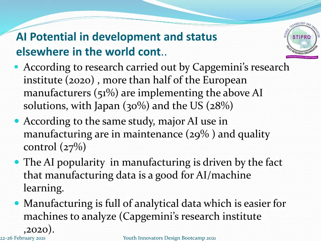 ai potential in development and status elsewhere 3