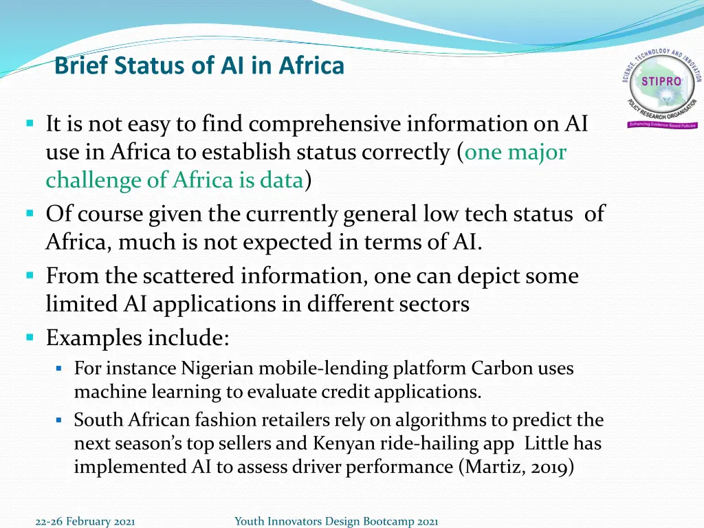 brief status of ai in africa