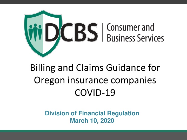 billing and claims guidance for oregon insurance