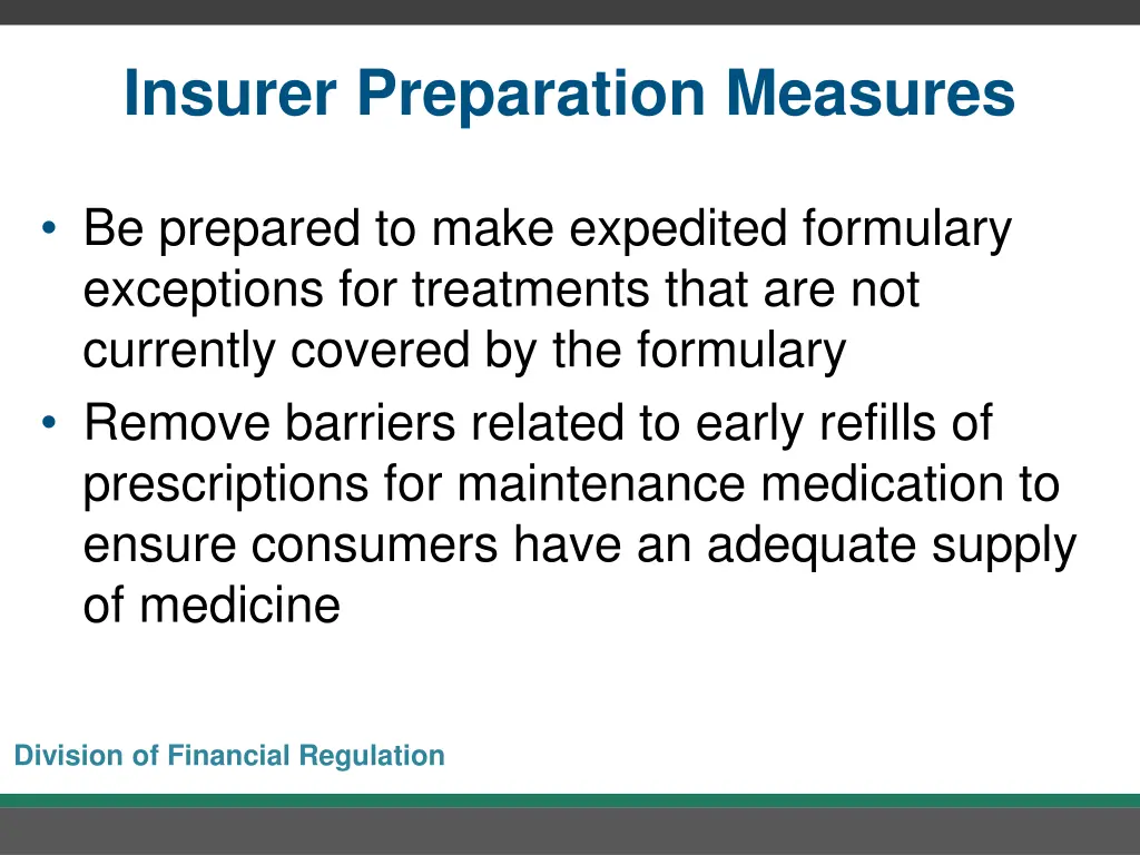 insurer preparation measures 2