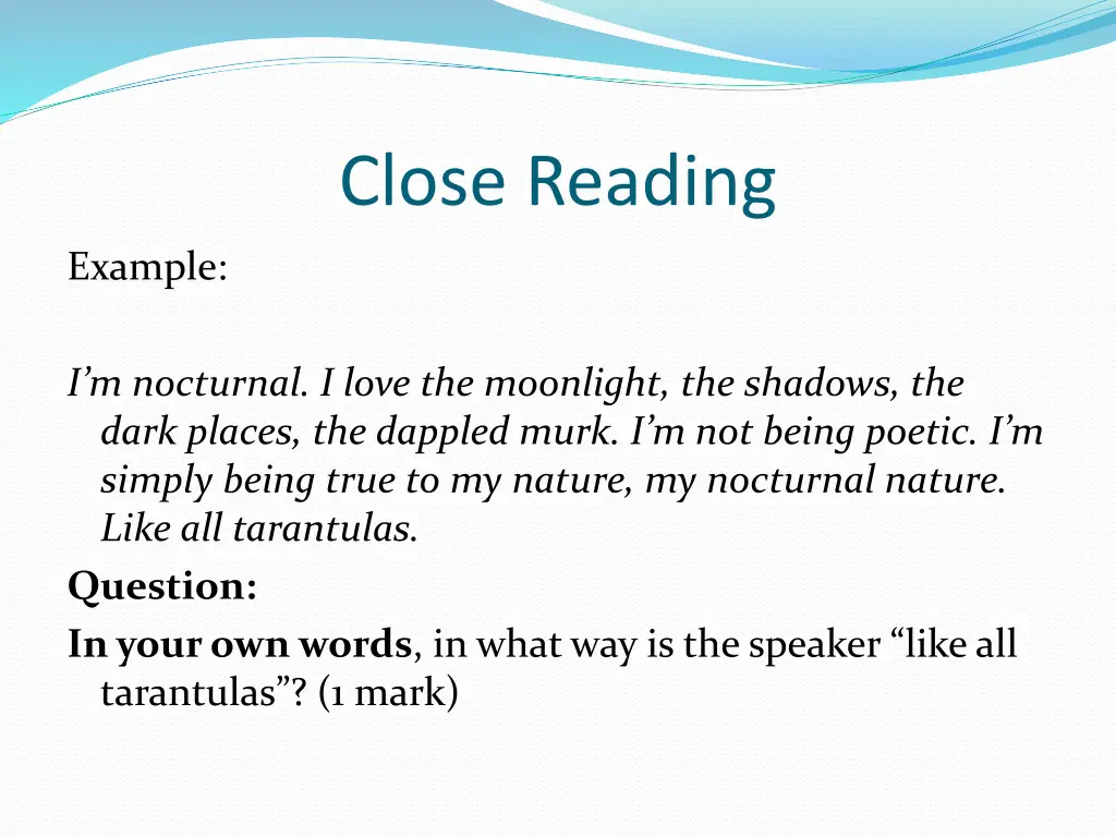 close reading 2