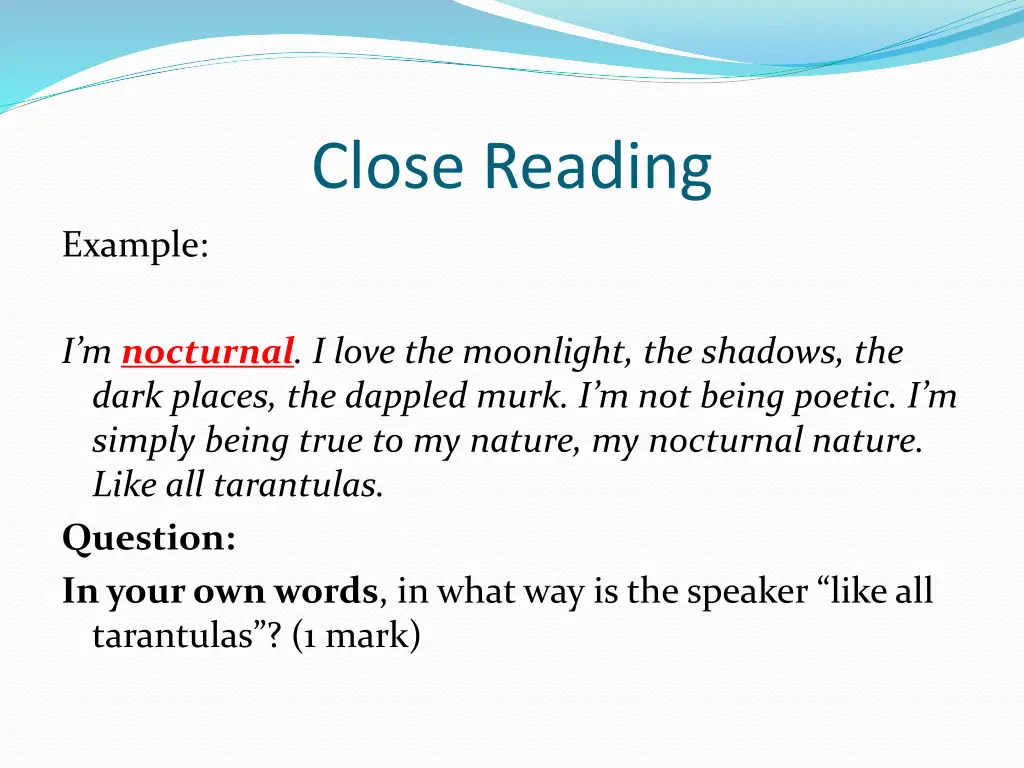 close reading 3