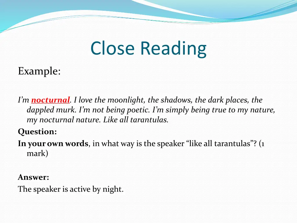 close reading 4