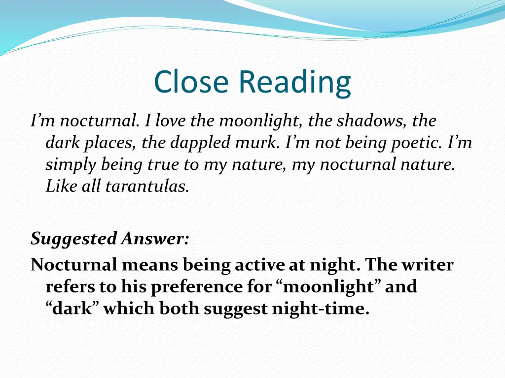 close reading 7