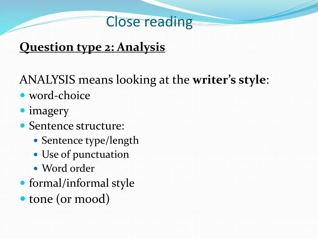 close reading 8