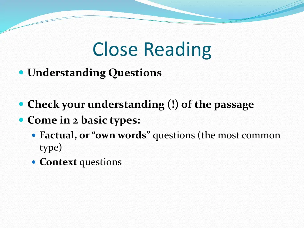 close reading