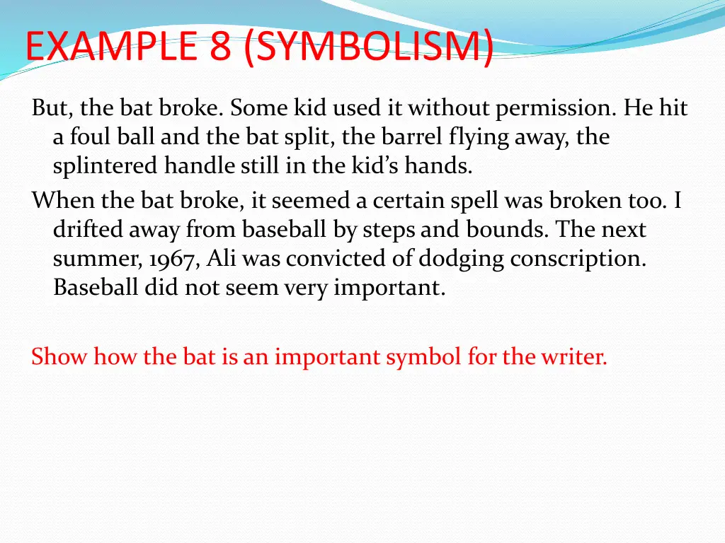 example 8 symbolism