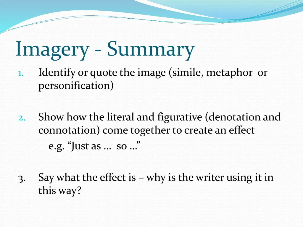 imagery summary