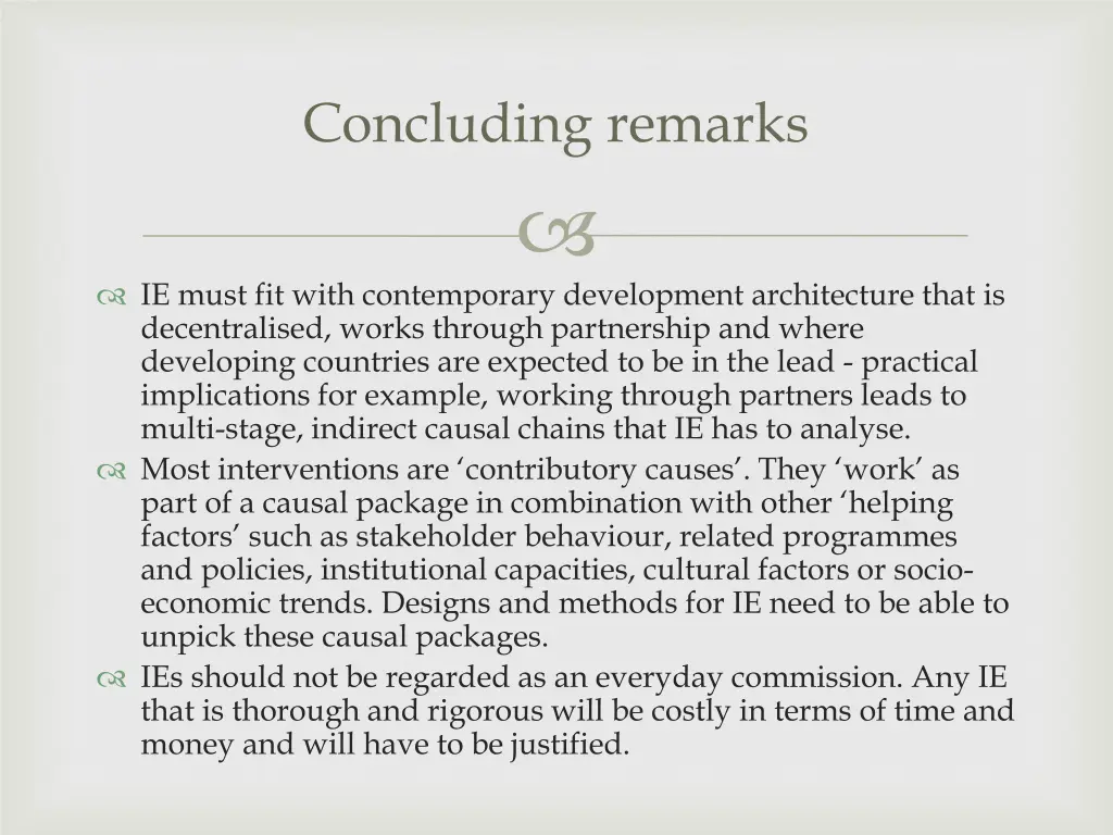 concluding remarks