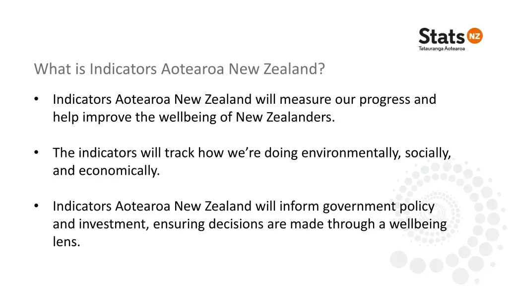 what is indicators aotearoa new zealand