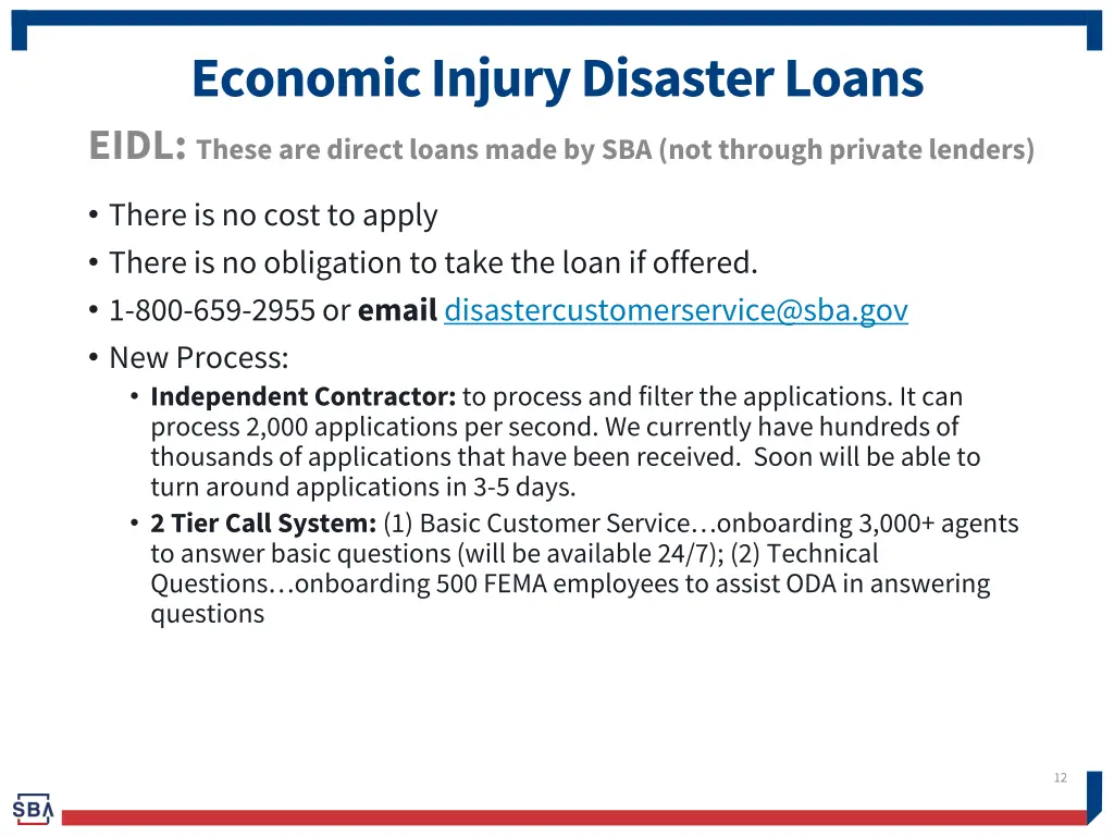 economic injury disaster loans 2