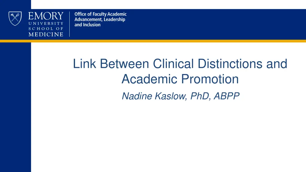 link between clinical distinctions and academic