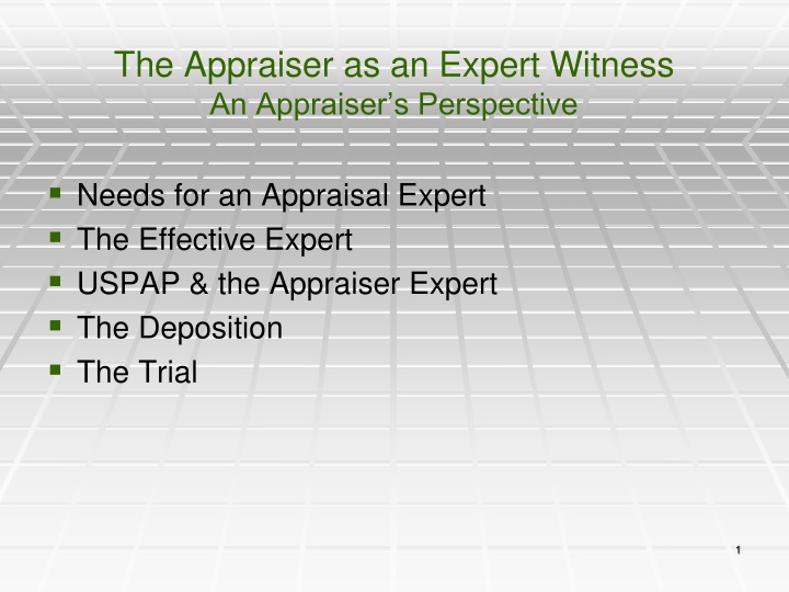 the appraiser as an expert witness an appraiser