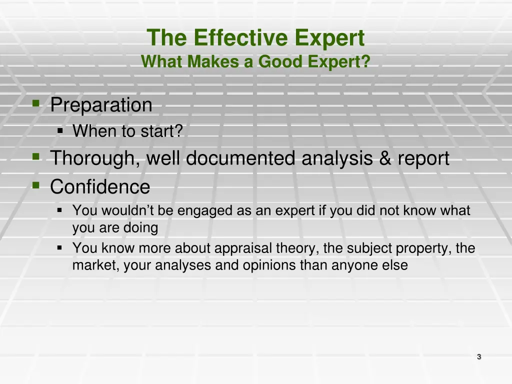 the effective expert what makes a good expert