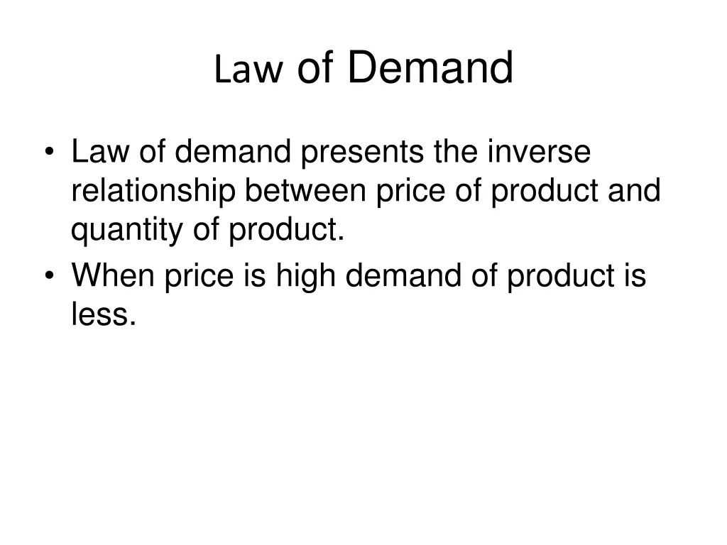 law of demand 1