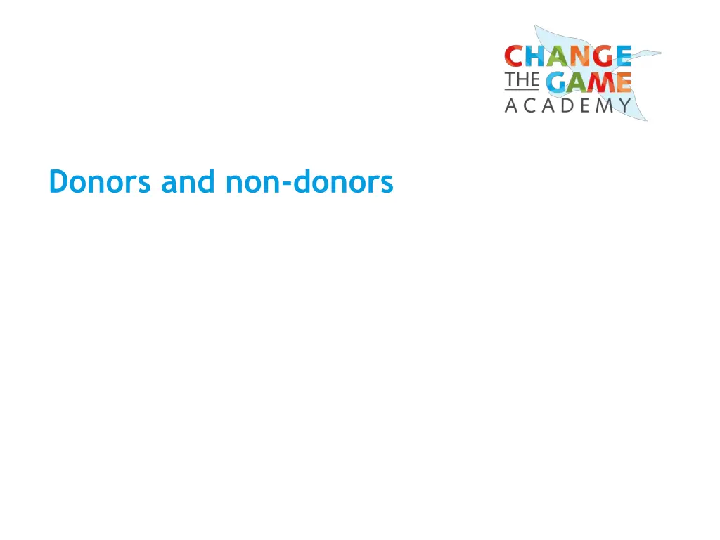 donors and non donors