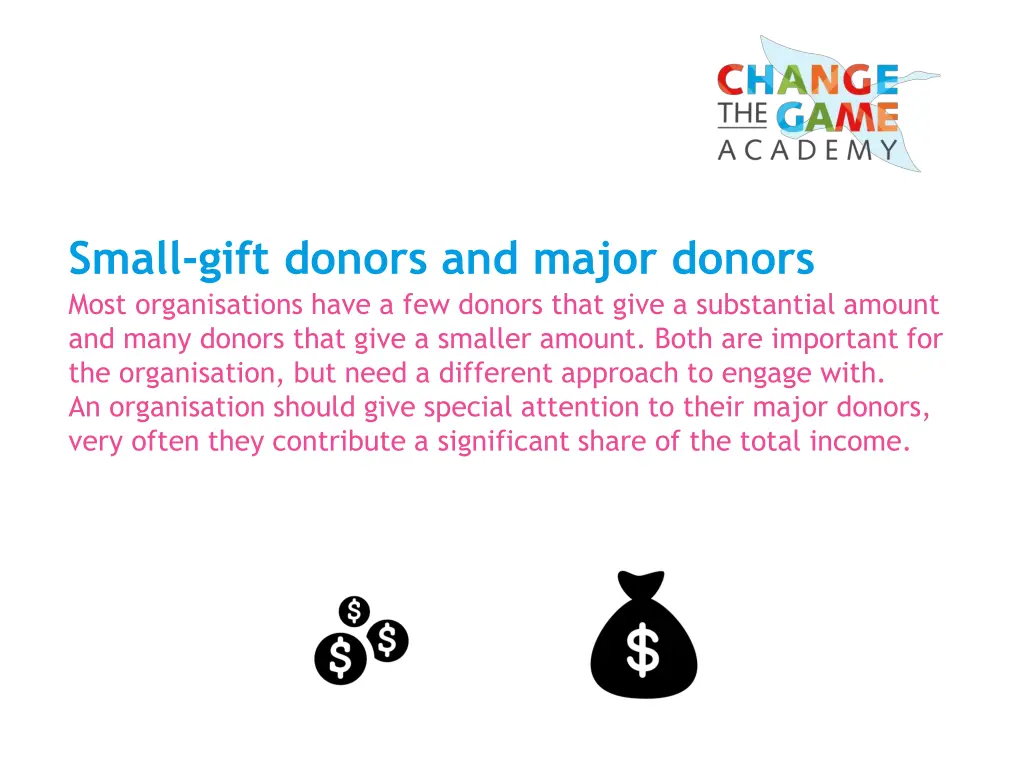 small gift donors and major donors 1