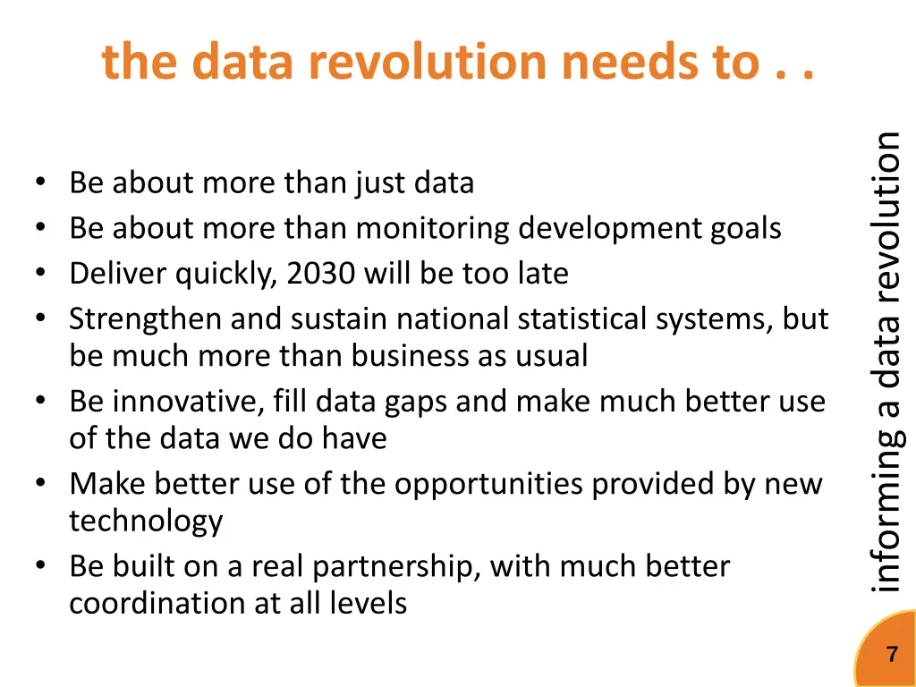 the data revolution needs to