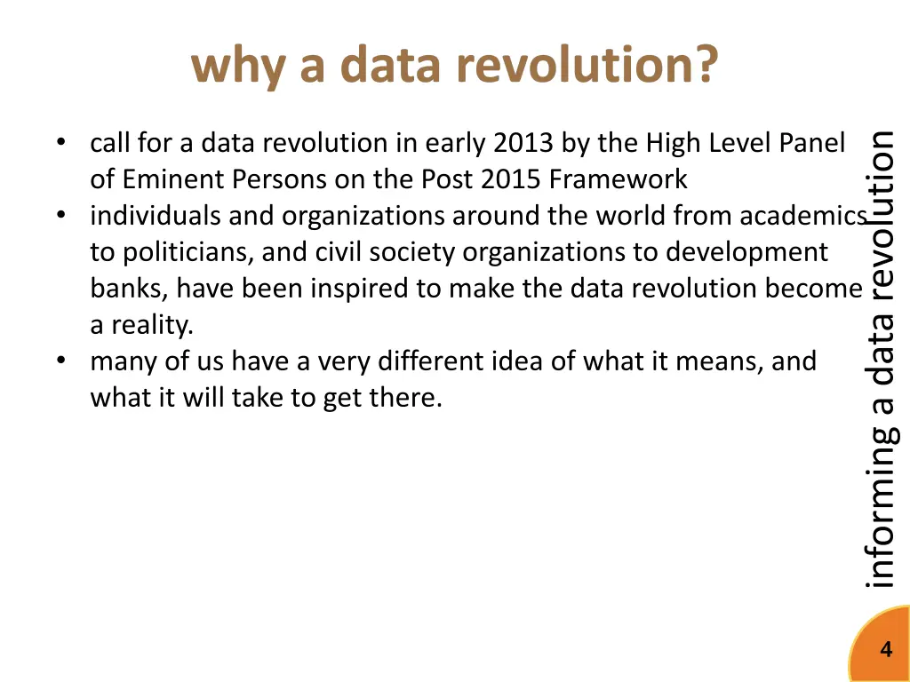 why a data revolution