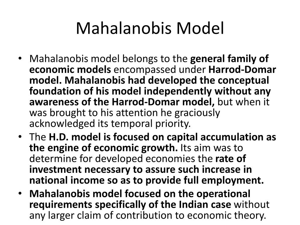 mahalanobis model