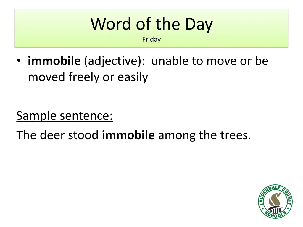 word of the day friday