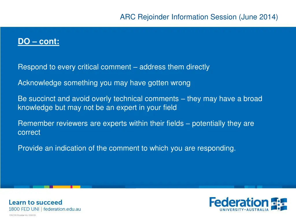 arc rejoinder information session june 2014 25