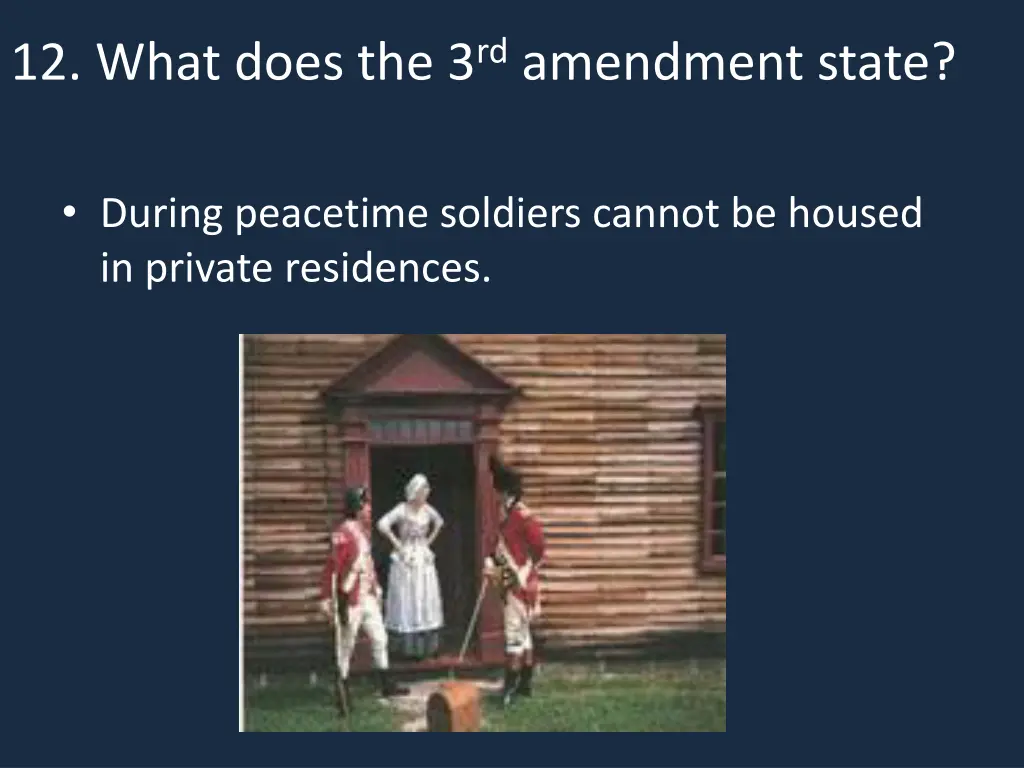 12 what does the 3 rd amendment state