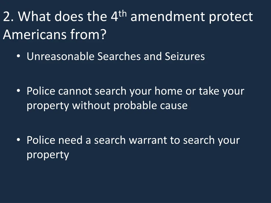 2 what does the 4 th amendment protect americans