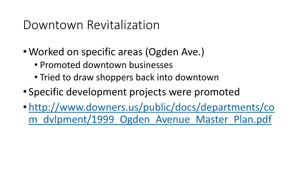 downtown revitalization