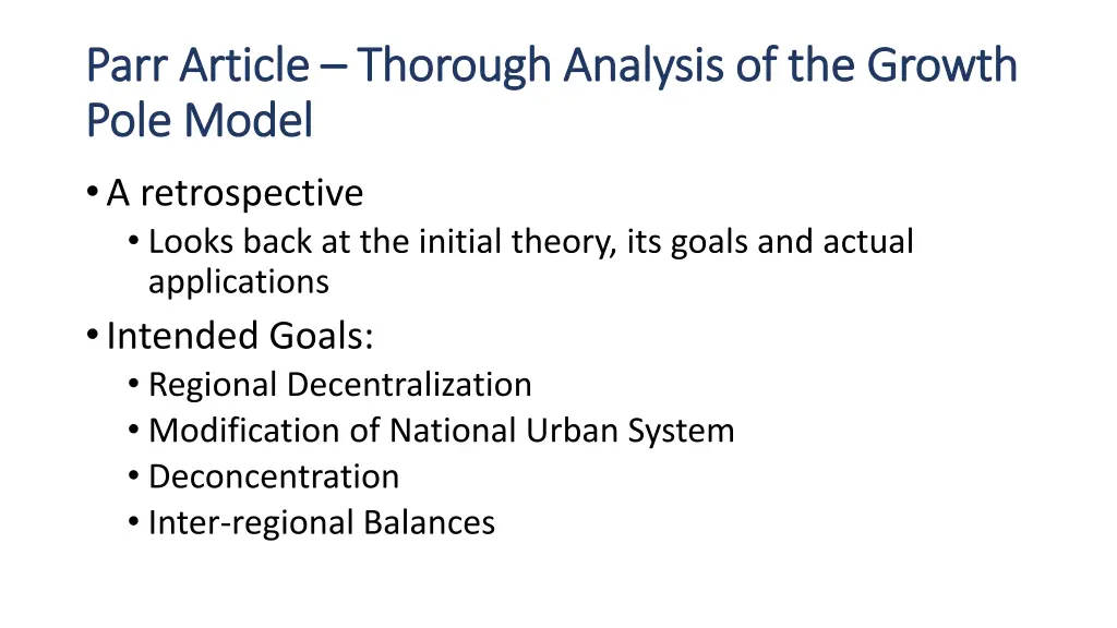 parr article parr article thorough analysis