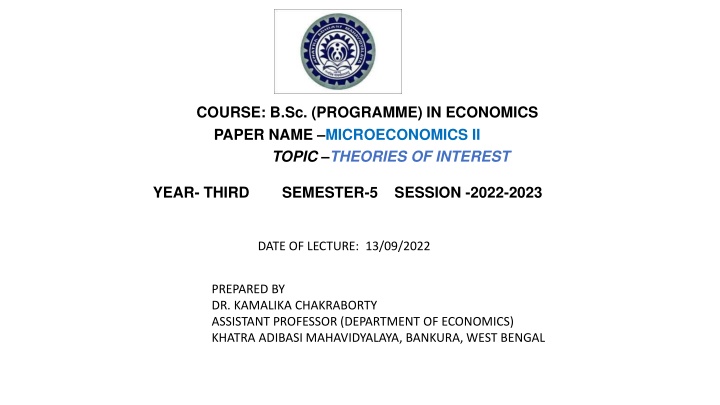 course b sc programme in economics