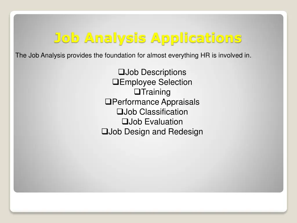 job analysis applications